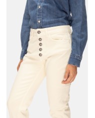 DONDUP Pantaloni donna Koons gioiello avorio