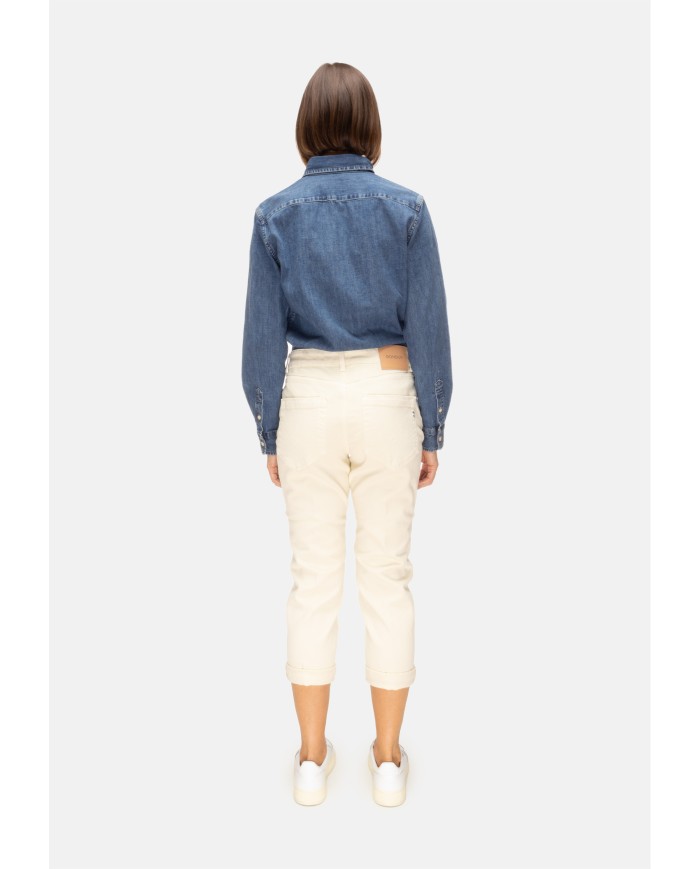 DONDUP Pantaloni donna Koons gioiello avorio