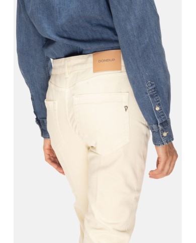 DONDUP Pantaloni donna Koons gioiello avorio
