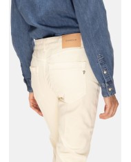 DONDUP Pantaloni donna Koons gioiello avorio