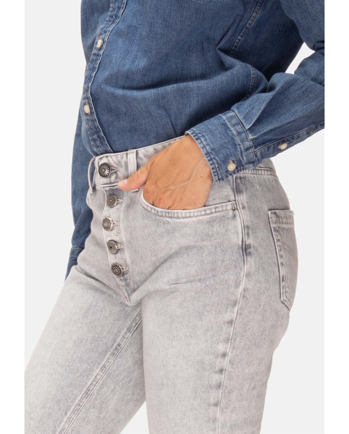 DONDUP Jeans donna Koons gioiello grigi