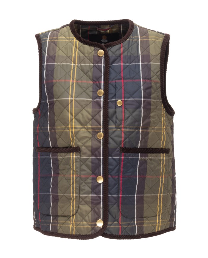 BARBOUR Gilet donna Julia quilted tartan