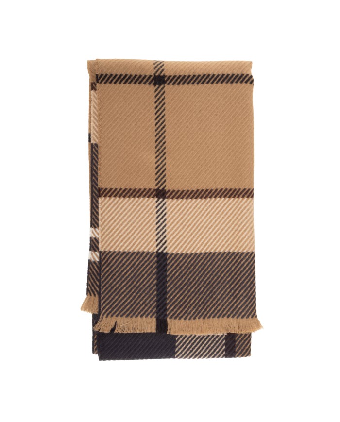 BARBOUR Sciarpa tartan beige
