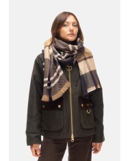 BARBOUR Sciarpa tartan beige