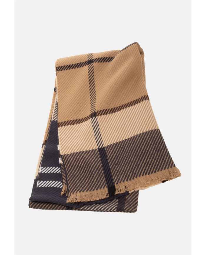 BARBOUR Sciarpa tartan beige
