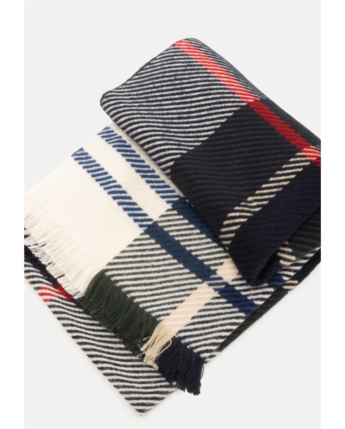BARBOUR Sciarpa tartan verde panna