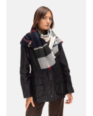 BARBOUR Sciarpa tartan verde panna