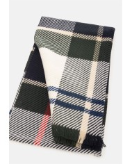 BARBOUR Sciarpa tartan verde panna