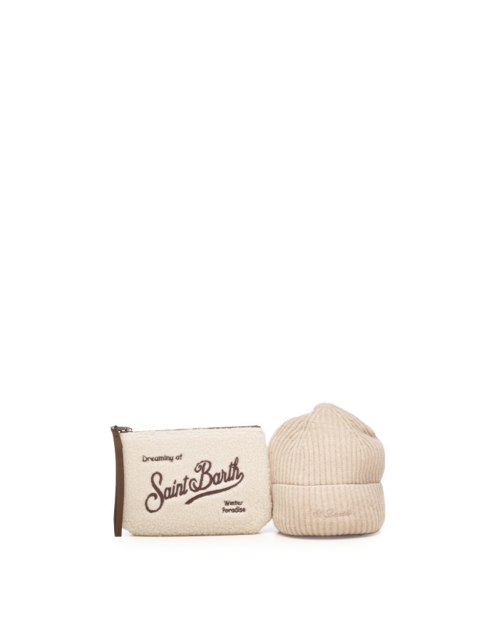 MC2 St. Barth Box Pochette e cappello beige
