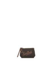 MC2 St. Barth Pochette mini animalier marrone nera