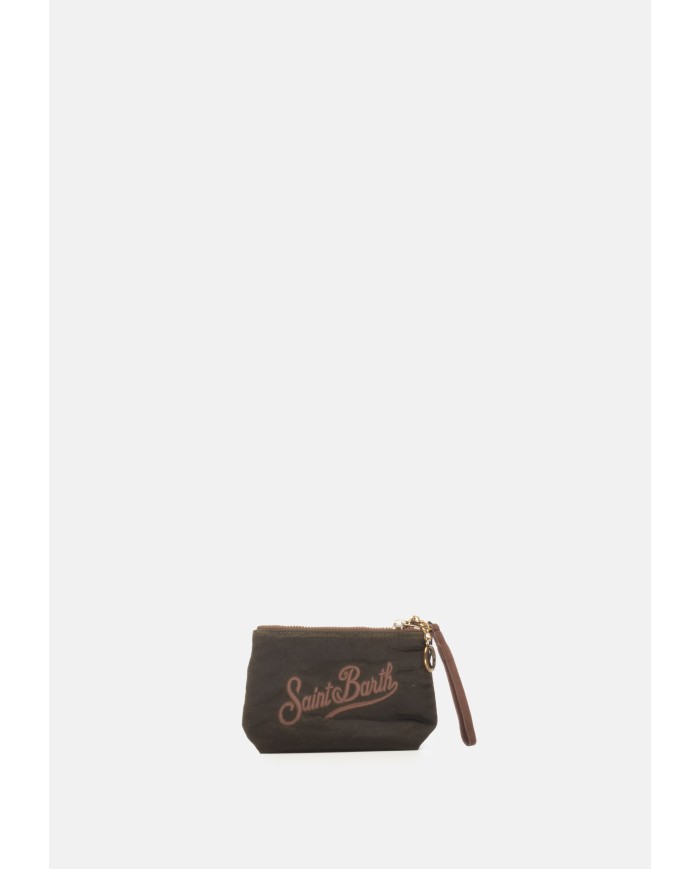 MC2 St. Barth Pochette mini animalier marrone nera