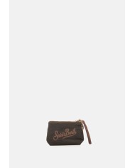 MC2 St. Barth Pochette mini animalier marrone nera
