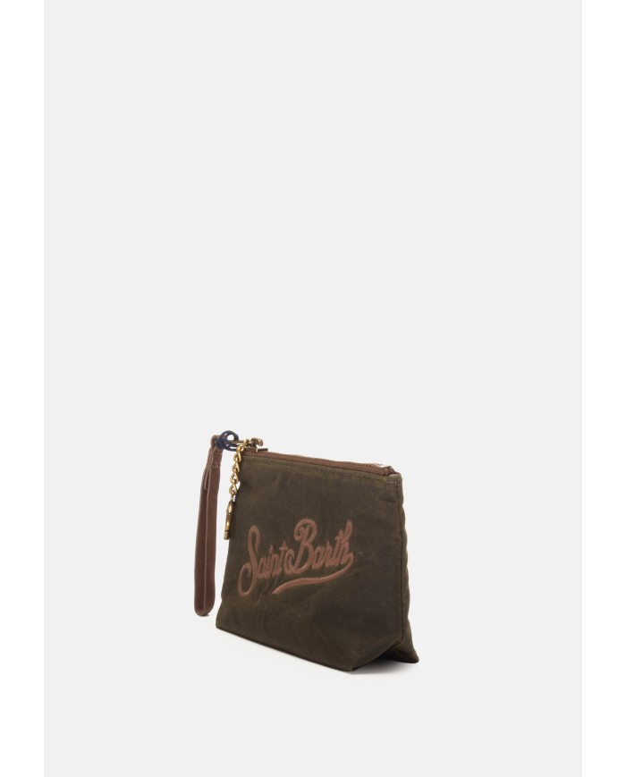 MC2 St. Barth Pochette mini animalier marrone nera