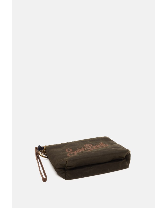 MC2 St. Barth Pochette mini animalier marrone nera