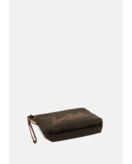 MC2 St. Barth Pochette mini animalier marrone nera