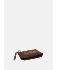 MC2 St. Barth Pochette mini animalier marrone nera