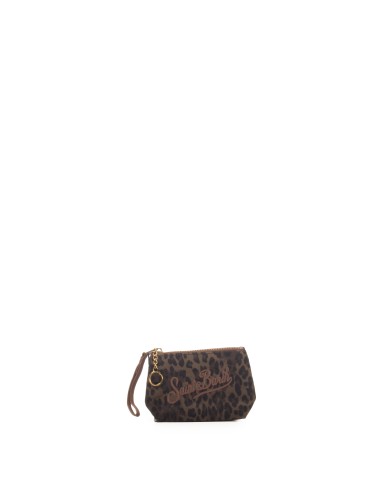 MC2 St. Barth Pochette mini animalier marrone nera
