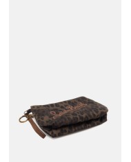 MC2 St. Barth Pochette mini animalier marrone nera