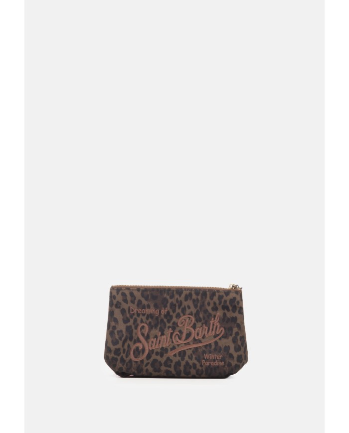 MC2 St. Barth Pochette donna animalier marrone nera