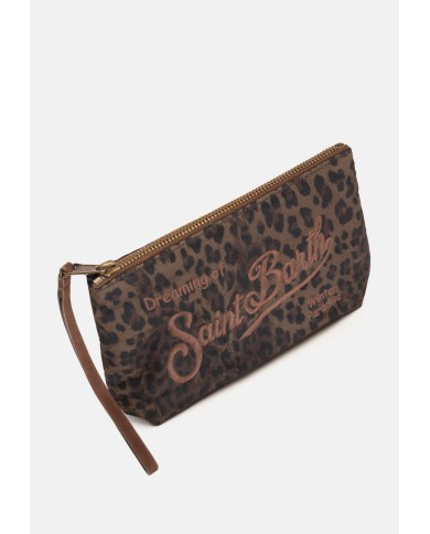 MC2 St. Barth Pochette donna animalier marrone nera