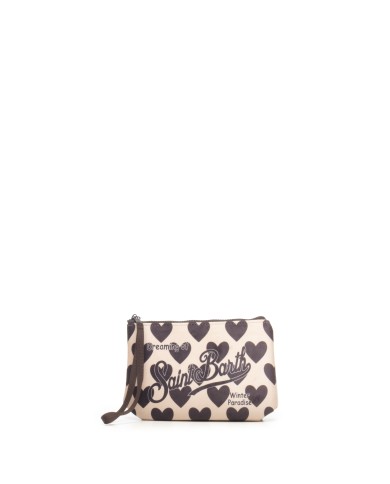 MC2 St. Barth Pochette donna cuori nera beige