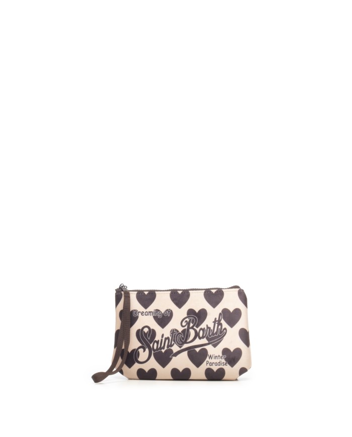 MC2 St. Barth Pochette donna cuori nera beige