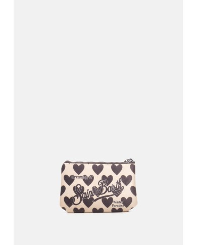 MC2 St. Barth Pochette donna cuori nera beige