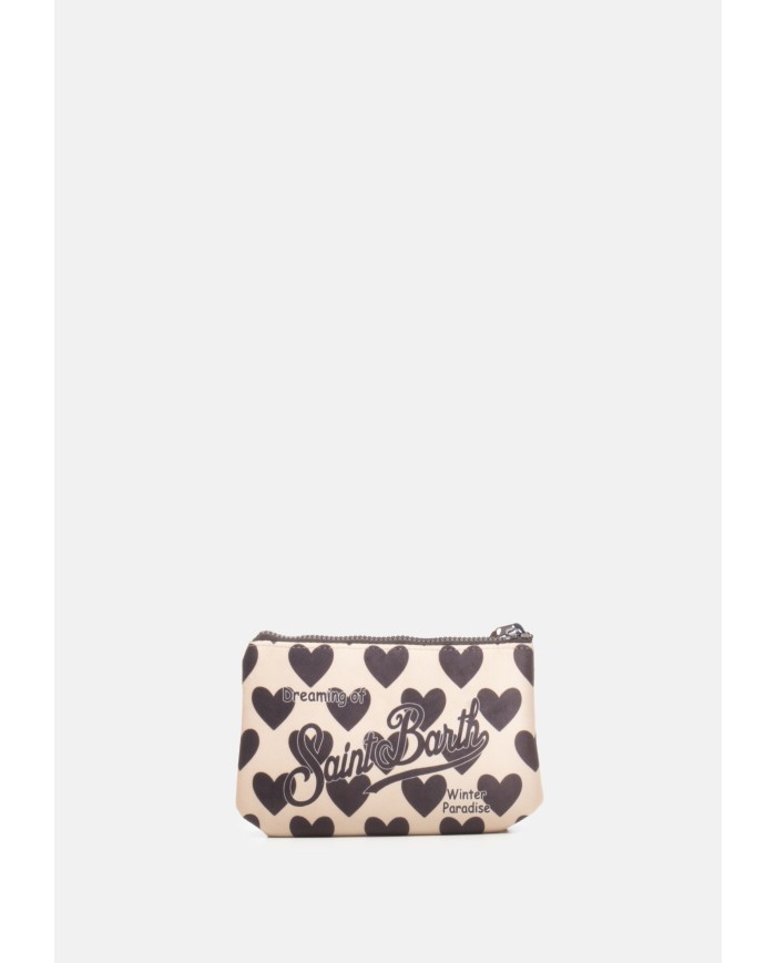 MC2 St. Barth Pochette donna cuori nera beige