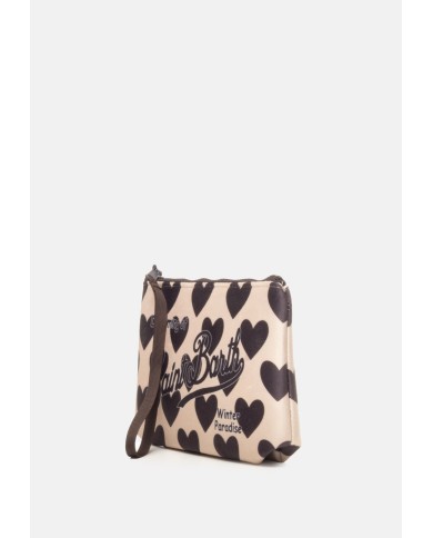 MC2 St. Barth Pochette donna cuori nera beige