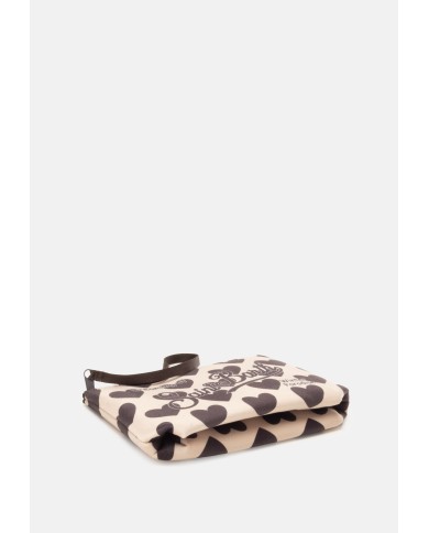 MC2 St. Barth Pochette donna cuori nera beige