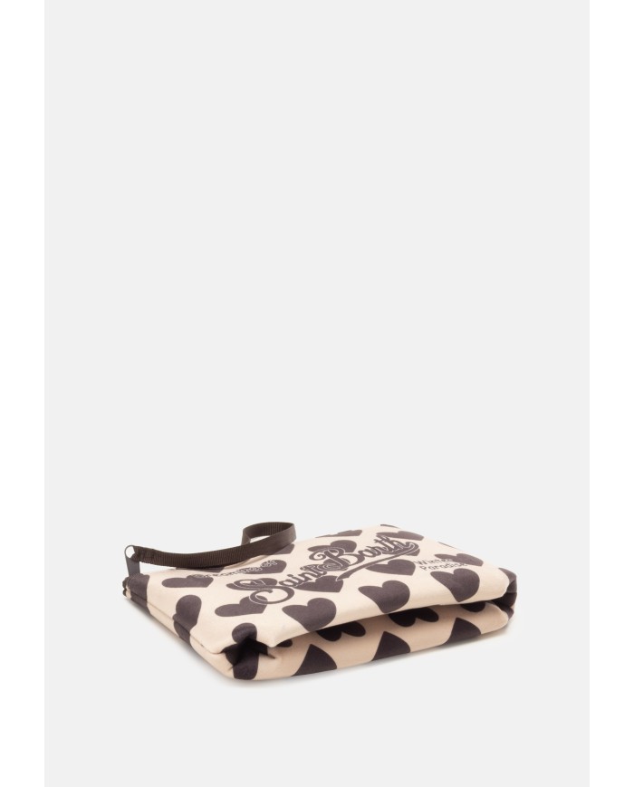 MC2 St. Barth Pochette donna cuori nera beige