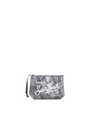 MC2 St. Barth Pochette donna pitonata griga nera