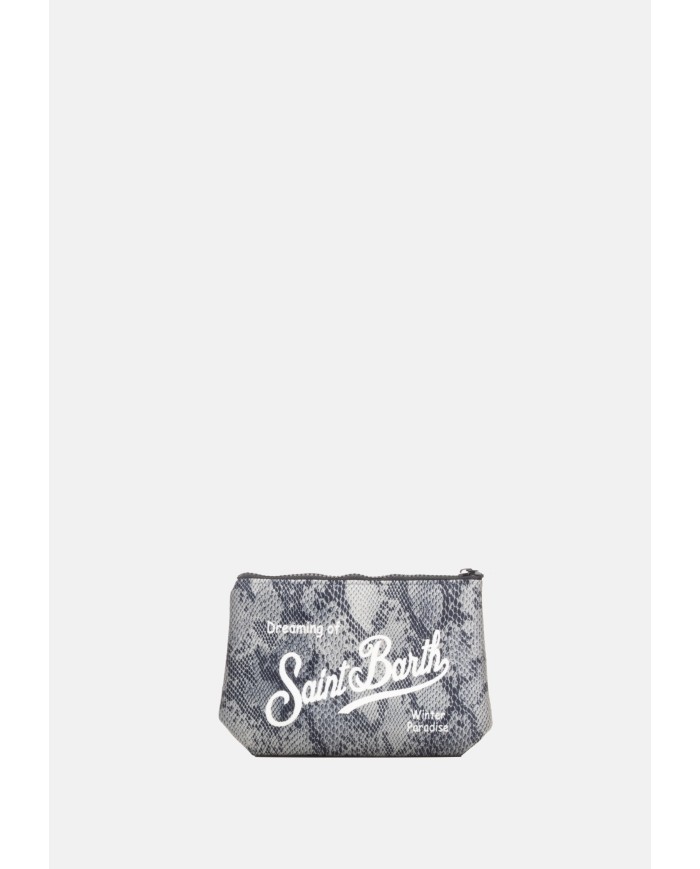 MC2 St. Barth Pochette donna pitonata griga nera