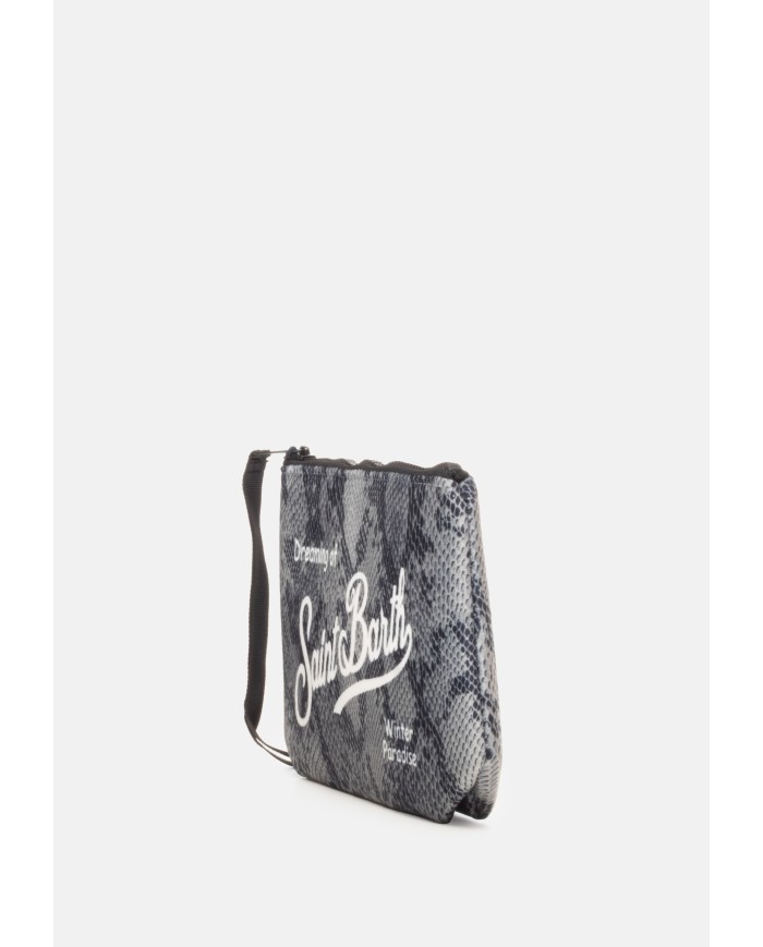 MC2 St. Barth Pochette donna pitonata griga nera