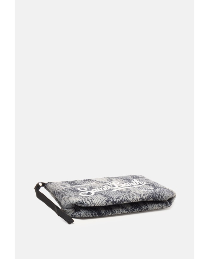 MC2 St. Barth Pochette donna pitonata griga nera