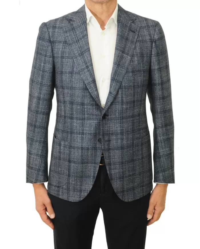 Andriani ATTOLINI Giacca Uomo GUX35/2 A18MA07 B24 Grigio/blu GUX35/2. A18MA07 B24