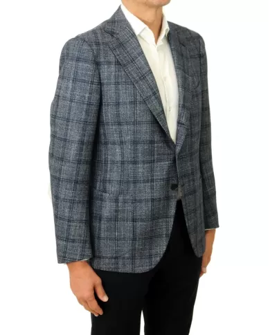 Andriani ATTOLINI Giacca Uomo GUX35/2 A18MA07 B24 Grigio/blu GUX35/2. A18MA07 B24