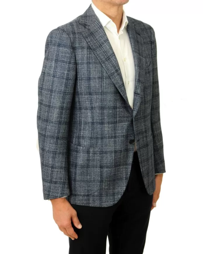 Andriani ATTOLINI Giacca Uomo GUX35/2 A18MA07 B24 Grigio/blu GUX35/2. A18MA07 B24